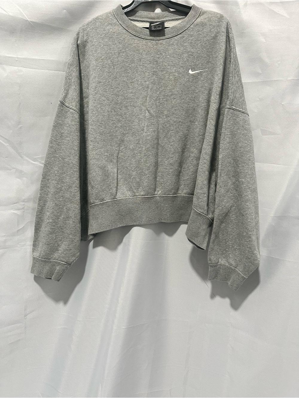 Nike Gray Cropped Crewneck Sweatshirt Size XL
